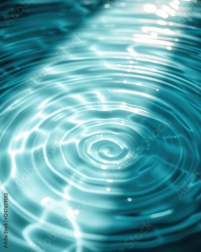 Abstract Teal Water Ripples Background