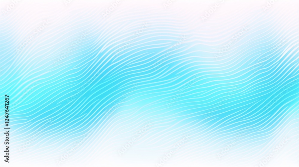 Obraz premium seamless wave pattern with a white and blue gradient, featuring grainy noise texture