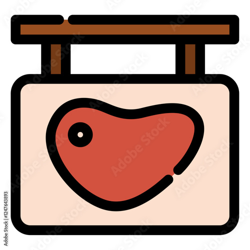 butchery sign icon