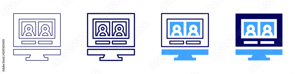 Webinar series icon in 4 different styles. Thin Line, Line, Bold Line, Duotone. Duotone style. Editable stroke Webinar series icon in 4 different styles. Thin Line, Line, Bold Line, Duotone. Duotone style. Editable stroke