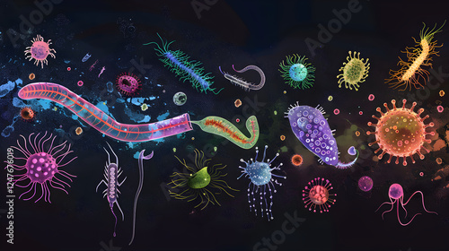 Wallpaper Mural Exploring the Intricate Cycle and Diverse Types of Parasitic Infections Torontodigital.ca