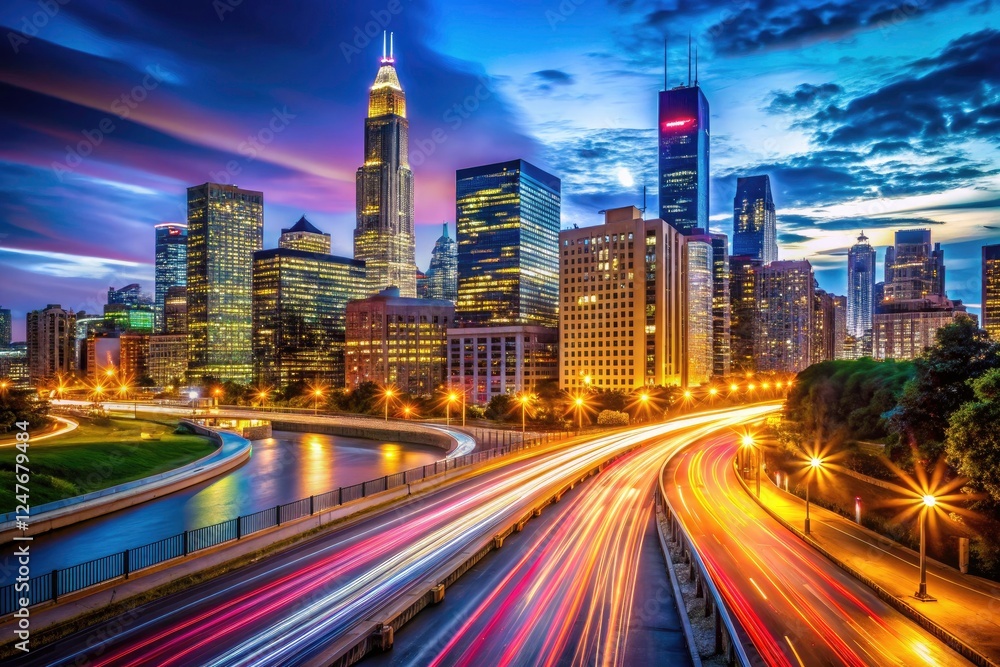 Stunning Chicago cityscape: a captivating time-lapse revealing downtown's dynamic beauty. Stunning Chicago cityscape: a captivating time-lapse revealing downtown's dynamic beauty.