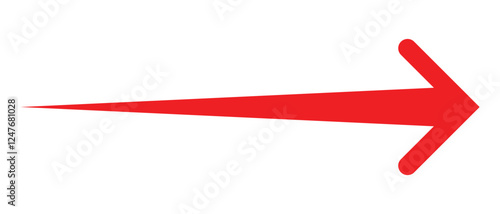 long arrow vector icon. double side left and right  straight Horizontal long arrow icon. flat style long arrow vector illustration.