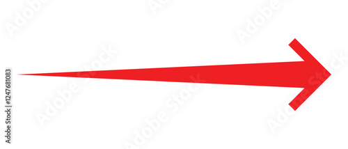 long arrow vector icon. double side left and right  straight Horizontal long arrow icon. flat style long arrow vector illustration.