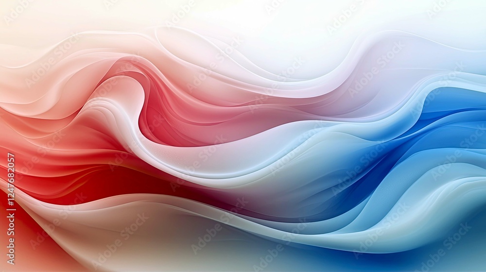 Abstract Red and Blue Flowing Waves: Serene and Dynamic Background Image Abstract Red and Blue Flowing Waves: Serene and Dynamic Background Image
