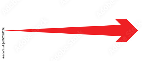 long arrow vector icon. double side left and right  straight Horizontal long arrow icon. flat style long arrow vector illustration.