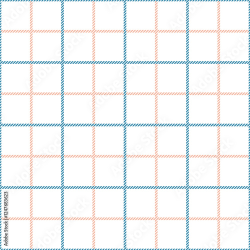 Seamless tattersall pattern, tartan check plaid graphic for other modern spring and summer fabric prints. Simple classic textured design.