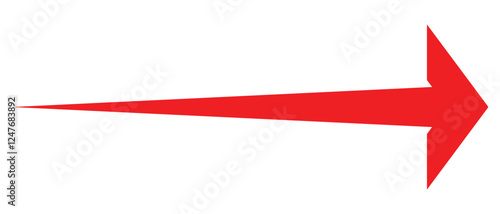 long arrow vector icon. double side left and right  straight Horizontal long arrow icon. flat style long arrow vector illustration.