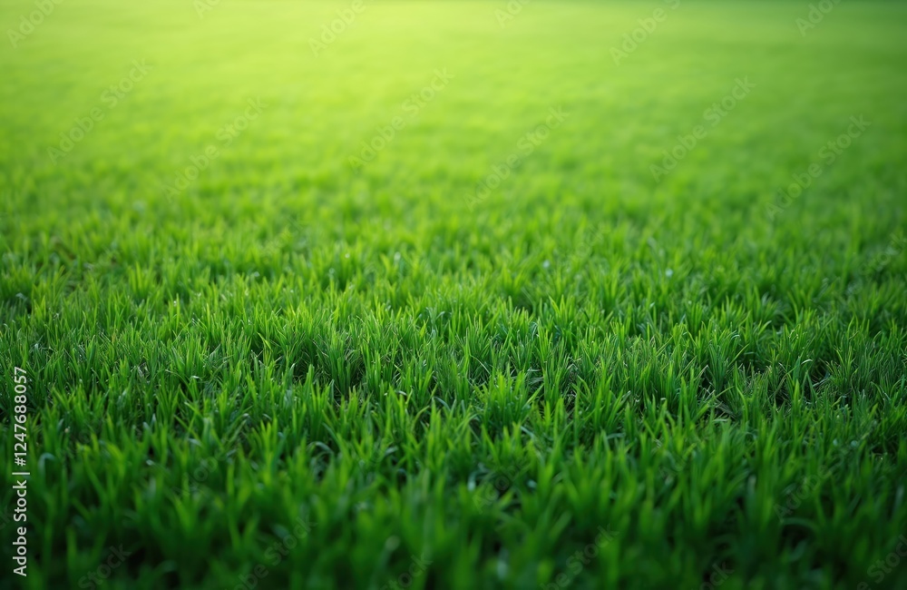 Closeup view of vibrant green grass. Rich lawn texture. Ideal for golf course background soccer field. Natural, fresh outdoor scene. Excellent for eco, nature themes. Perfect for sport agriculture Closeup view of vibrant green grass. Rich lawn texture. Ideal for golf course background soccer field. Natural, fresh outdoor scene. Excellent for eco, nature themes. Perfect for sport agriculture