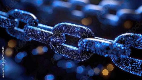 Luminous Digital Chain: Exploring Network Connections and Data Security in the Digital Age