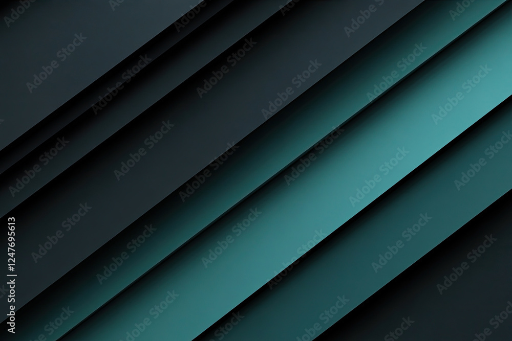 Abstract Diagonal Layers in Dark Green and Black with Teal Accents Abstract Diagonal Layers in Dark Green and Black with Teal Accents