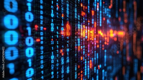 Wallpaper Mural Digital data stream flowing, futuristic technology background, server room Torontodigital.ca