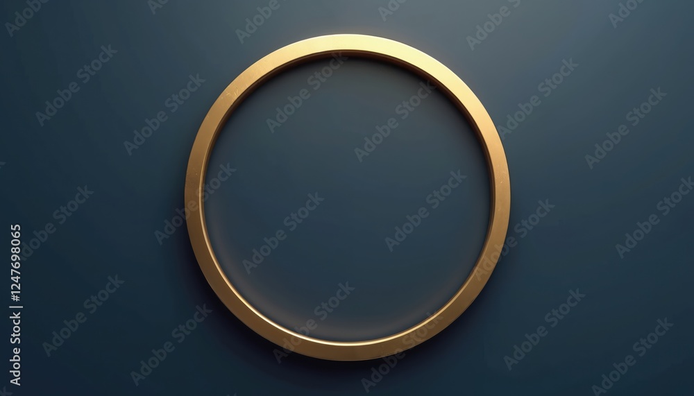 Elegant golden circular frame on navy blue background. Simple design. Suitable for various purposes like invitations, greeting cards, posters. Modern, minimal style. Luxury, sophisticated look. Elegant golden circular frame on navy blue background. Simple design. Suitable for various purposes like invitations, greeting cards, posters. Modern, minimal style. Luxury, sophisticated look.