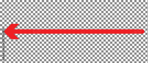 long arrow vector icon. double side left and right  straight Horizontal long arrow icon. flat style long arrow vector illustration.