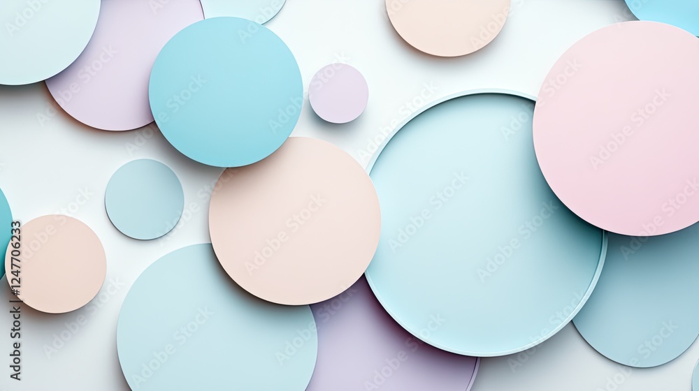 Abstract pastel circles overlapping on white background. Abstract pastel circles overlapping on white background.