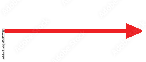 long arrow vector icon. double side left and right  straight Horizontal long arrow icon. flat style long arrow vector illustration.