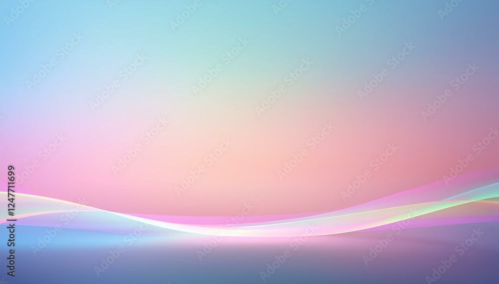 무지개빛이 부드럽게 흘러가는 꿈 같은 배경, 희망과 즐거움을 상징하는 이미지 무지개빛이 부드럽게 흘러가는 꿈 같은 배경, 희망과 즐거움을 상징하는 이미지
