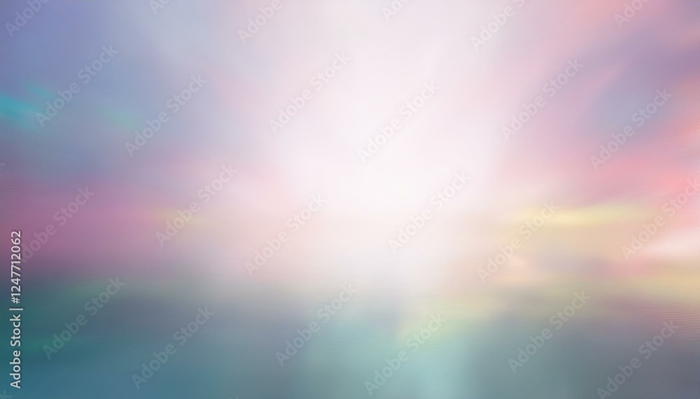 Obraz premium 무지개빛이 부드럽게 흘러가는 꿈 같은 배경, 희망과 즐거움을 상징하는 이미지