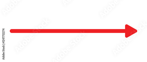 long arrow vector icon. double side left and right  straight Horizontal long arrow icon. flat style long arrow vector illustration.