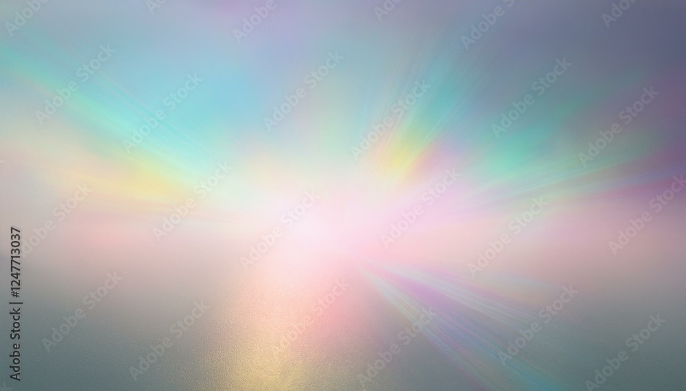 Fototapeta premium 무지개빛이 부드럽게 흘러가는 꿈 같은 배경, 희망과 즐거움을 상징하는 이미지