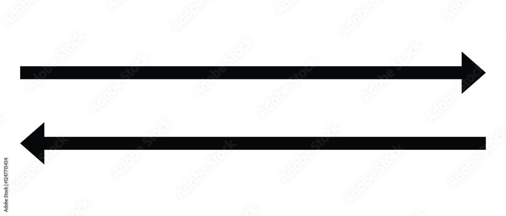 long arrow vector icon. double side left and right straight Horizontal long arrow icon. flat style long arrow vector illustration. long arrow vector icon. double side left and right straight Horizontal long arrow icon. flat style long arrow vector illustration.