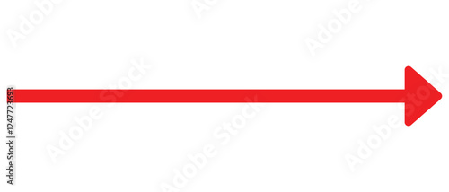 long arrow vector icon. double side left and right  straight Horizontal long arrow icon. flat style long arrow vector illustration.