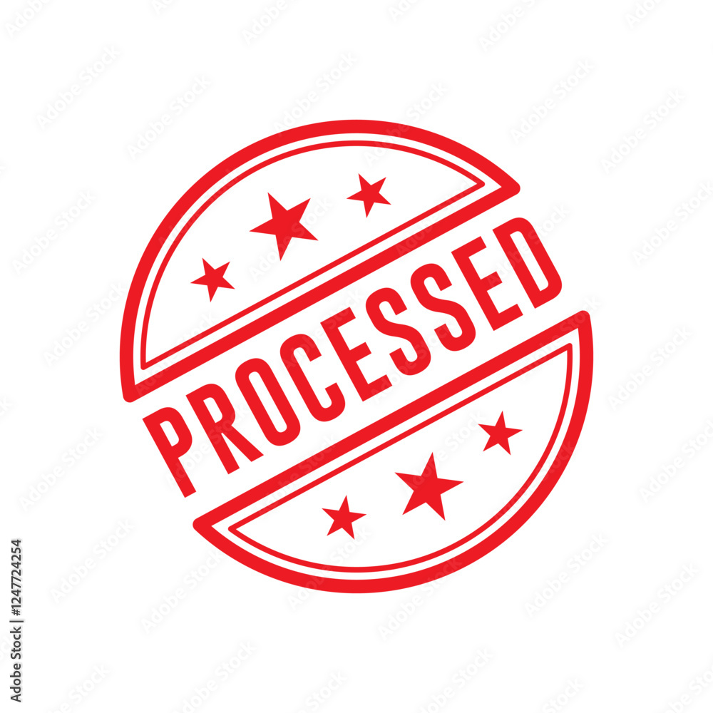 Processed Stamp Graphic design vector element simple and modern Processed Stamp Graphic design vector element simple and modern