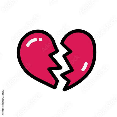 Love Heart Romantic that must be heartbroken by lovers on Valentine's Day This element can be used for decoration card, Element design, Poster Background