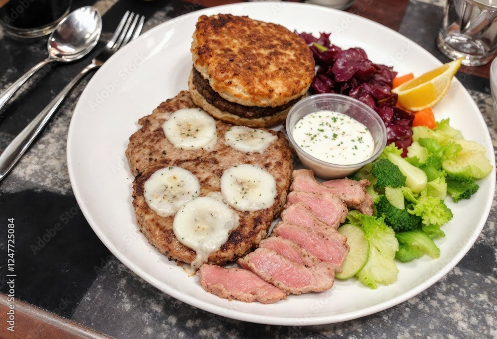 steak hamburger lamb cutlet meaty steak hamburger lamb cutlet meaty