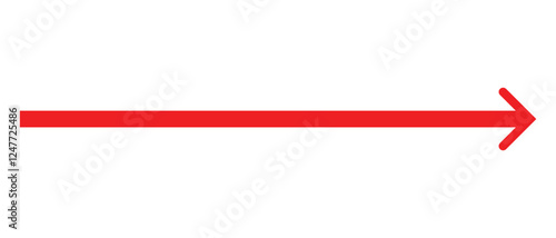 long arrow vector icon. double side left and right  straight Horizontal long arrow icon. flat style long arrow vector illustration.