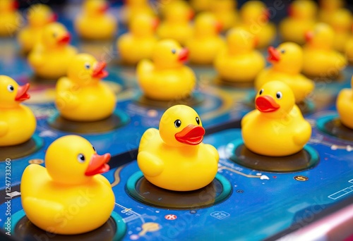 Wallpaper Mural closeup arcade game with rubber ducks Torontodigital.ca