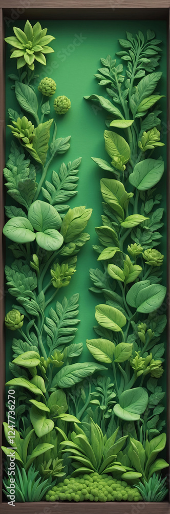 Unique Plasticine Clay Wall Gypsum Art with Lush Green Trees Plants and Forest Elements for a Cozy and Tranquil Home Feel Unique Plasticine Clay Wall Gypsum Art with Lush Green Trees Plants and Forest Elements for a Cozy and Tranquil Home Feel