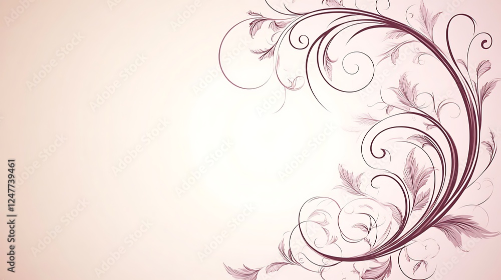 Elegant Floral Swirl Design Background Image Elegant Floral Swirl Design Background Image