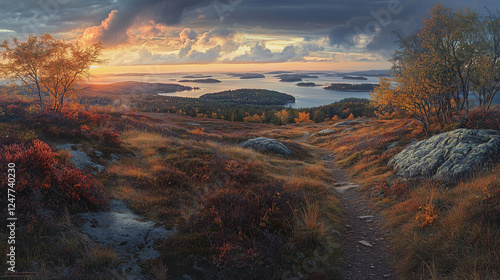 sunset in the mountains