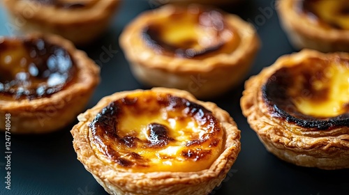 Wallpaper Mural Delicious Portuguese Custard Tarts (Pastel de Nata) Close-up Shot Torontodigital.ca