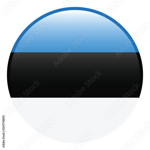 Free Download Estonia flag. Estonia circle flag logo icon computer vector illustration design. 3d flag. - GFXLoad