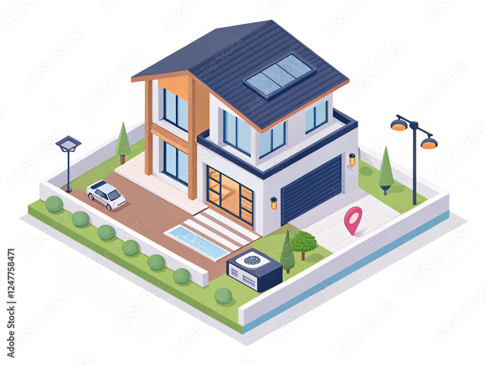 vector isometric of house vector isometric of house