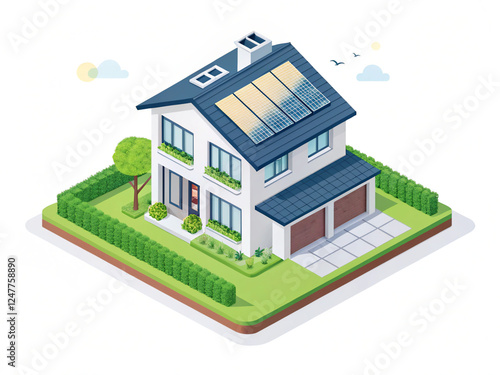 vector isometric house