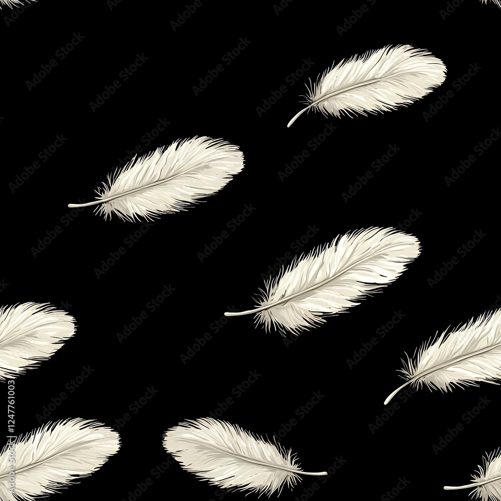 Obraz premium Elegant Feather Pattern Design