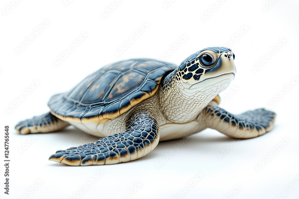 Fototapeta premium Majestic sea turtle showcasing intricate shell patterns for Wildlife Day