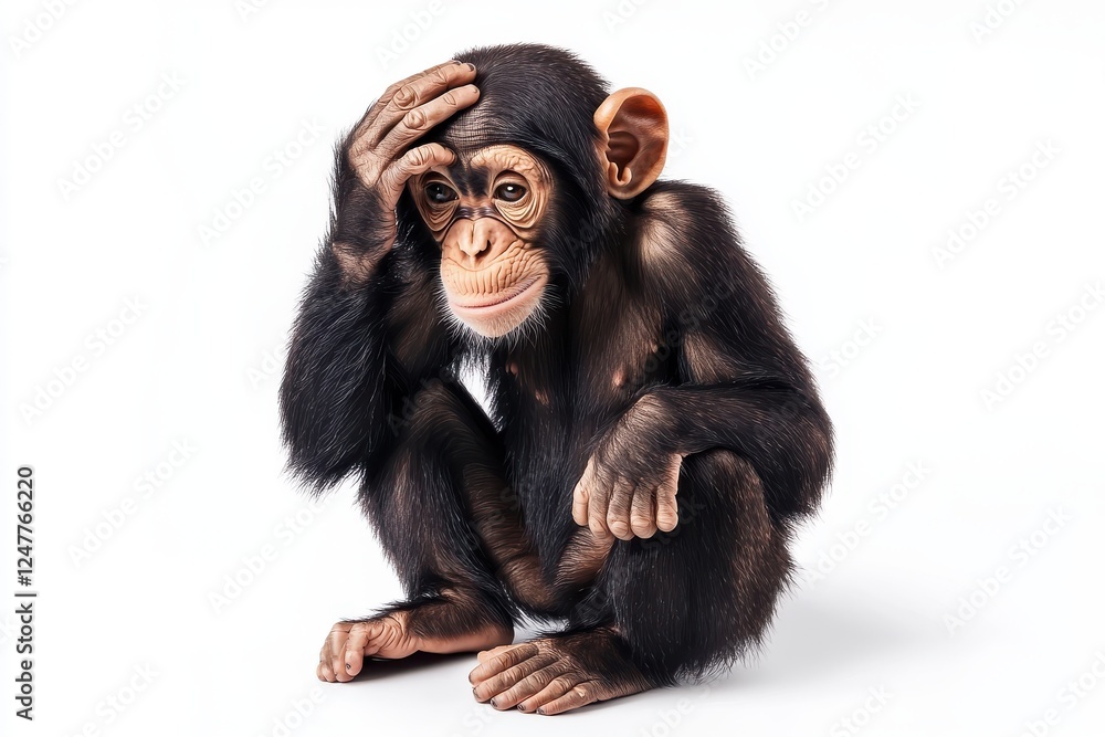 Fototapeta premium Monkey isolated on white background