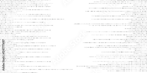 Binary code zero one abstract matrix white background with binary computer code.