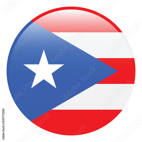 Free Download Puerto Rico flag. Puerto Rico circle flag logo icon computer vector illustration design. 3d flag. - GFXLoad