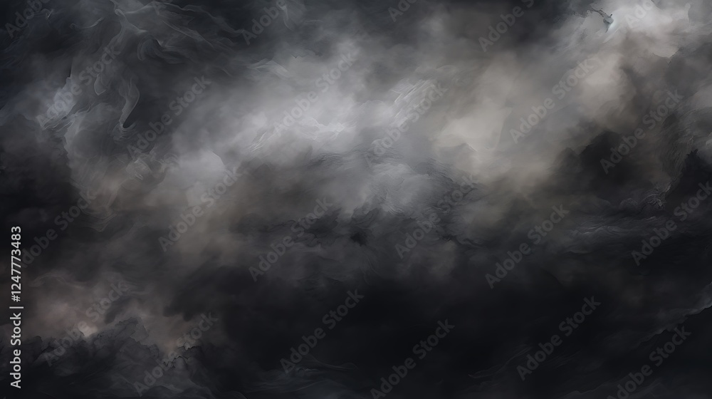 Fototapeta premium Abstract black watercolor background texture
