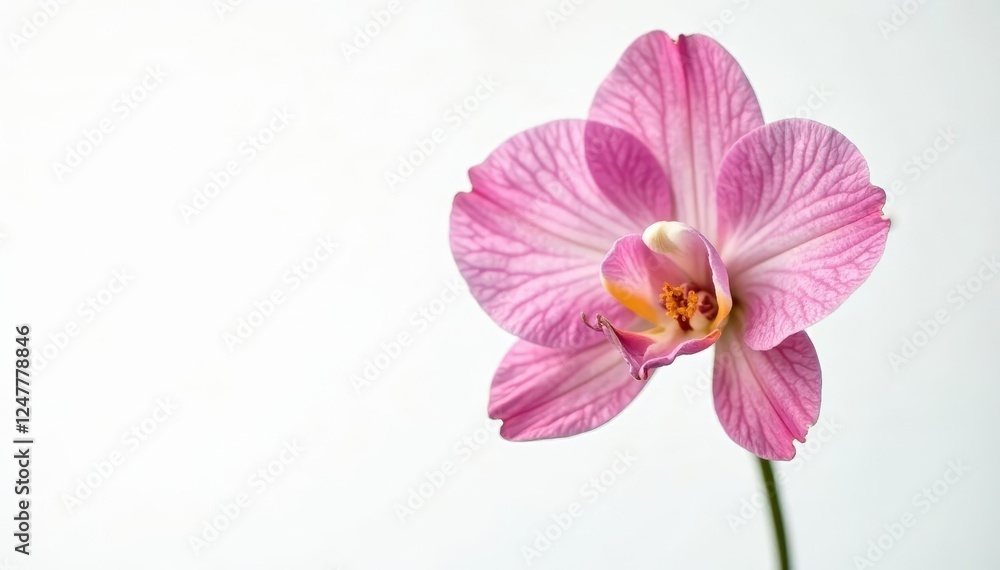 Pink and white snapdragon flower with slender stem and textured petals in a single bloom isolated, flowers, snapdragons, garden Pink and white snapdragon flower with slender stem and textured petals in a single bloom isolated, flowers, snapdragons, garden