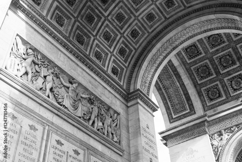 Obraz premium Black and White City Photography of Paris