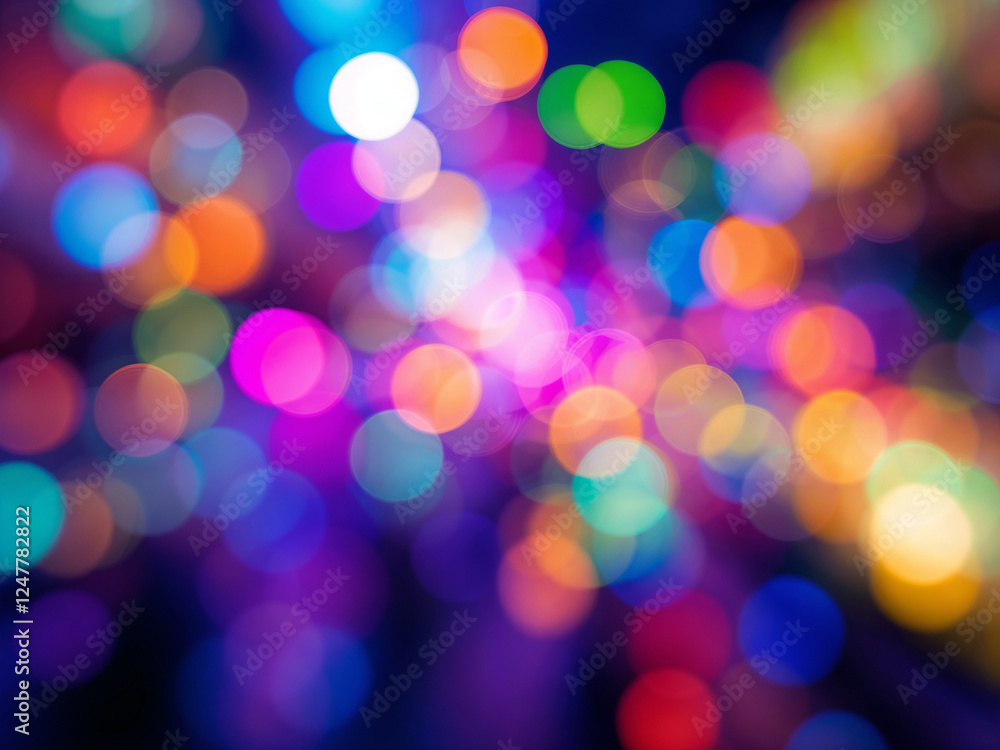 Colorful lights glow brightly creating a festive bokeh effect perfect for backgrounds Colorful lights glow brightly creating a festive bokeh effect perfect for backgrounds