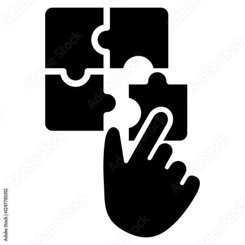 Puzzle Glyph Icon