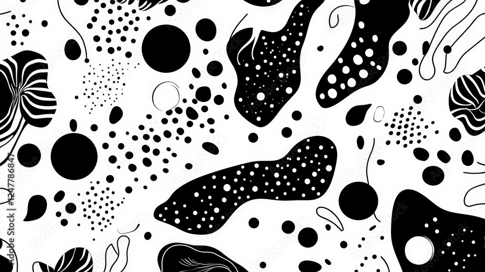 Abstract Patterns in Black and White Creating Decorative Visual Art Abstract Patterns in Black and White Creating Decorative Visual Art