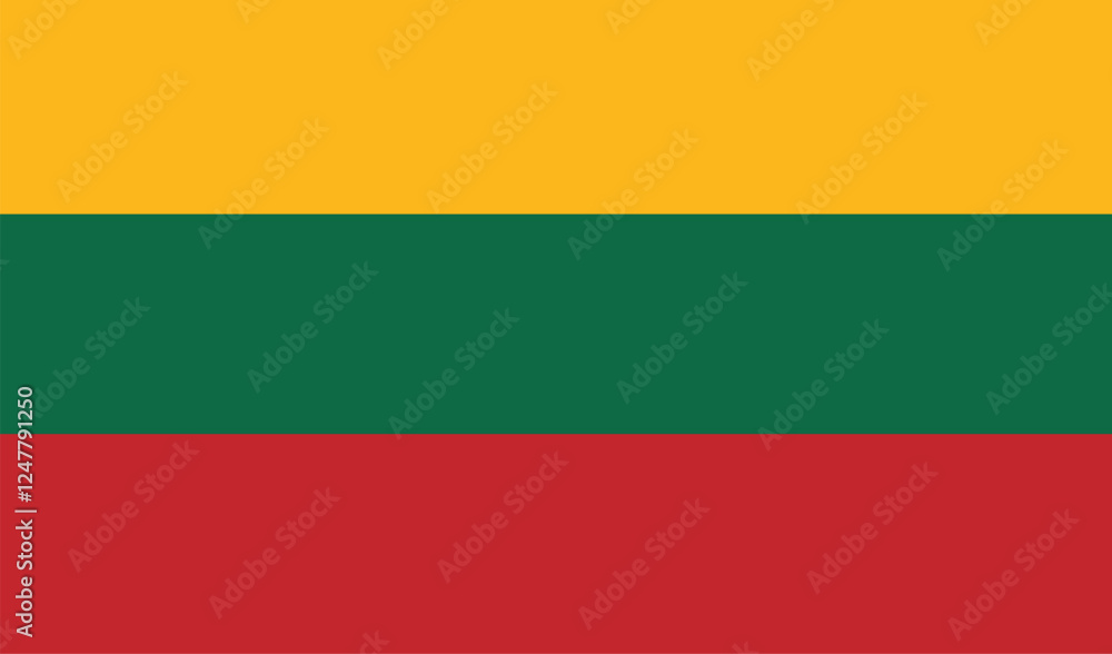 Illustration of Lithuania national Flag Illustration of Lithuania national Flag